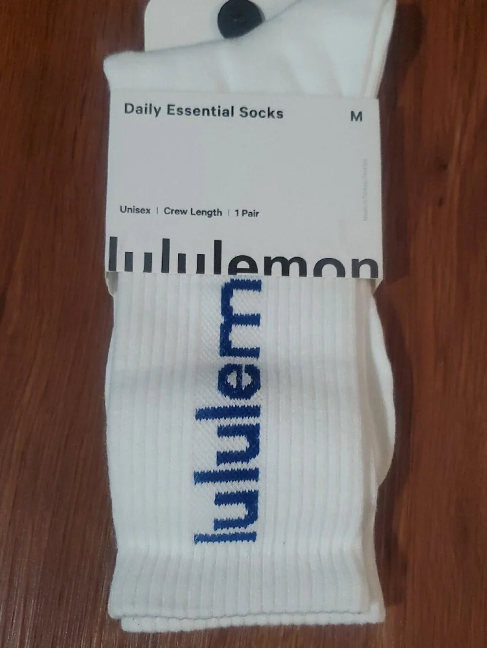 lululemon athletica Daily Essential Crew Socks - Black, White & Blue